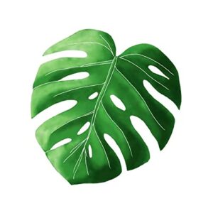 msuiint leaf shaped blanket, green leaf flannel blanket, soft plush green plant throw, lightweight comfortable leaves design throw for bed couch sofa plant lovers gift 100x150cm/ 40 x 60 in