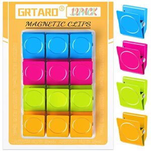 12 pack magnetic clips heavy duty, refrigerator magnets clip, fridge magnet clips, strong fridge magnets, clips magnets for fridge, whiteboard