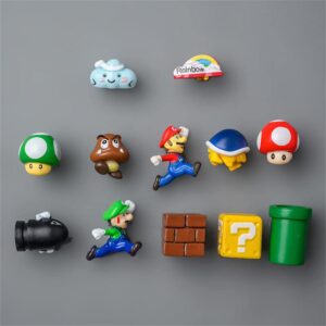 20 PCS Super Mario Fridge Magnets - 3D Refrigerator Magnets Set,Office Magnets,Calendar Magnet,Whiteboard Magnets,Christmas Magnets,Perfect for Ornaments Decoration collectionism