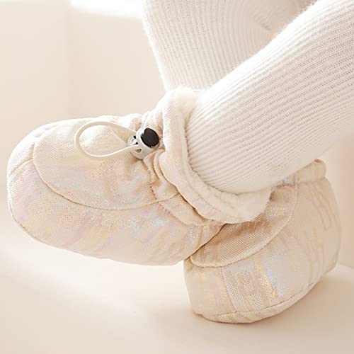 Baby Solid Color Toddler Cotton Shoes Fleece Warm Short Boots Shoes Fashion Printing Non Slip Breathable Nude Boots Boys Snow Boots Size 5 (A, 0-6 Months)