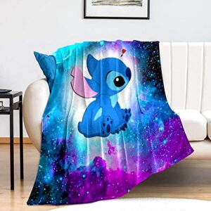 Anime Blanket Super Soft Flannel Warm Throw Blanket Cartoon Home Decor for Bedding Couch Sofa Gifts 50"X40"