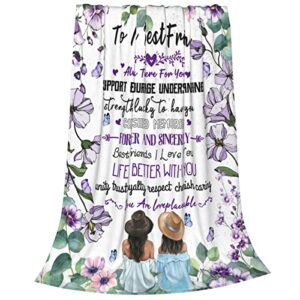 Best Friend Bestie Birthday Gifts Throw Blanket Women Bestie Sister Teen Girls Long Distance Friendship Gift Christmas or Birthday 60"x50"