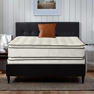 Treaton, 12-Inch Medium Plush Double Sided Pillowtop Innerspring Mattress and 8" Wood Box Spring for Mattress, Queen