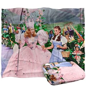 the wizard of oz stanley desantis vintage dorothy and glinda silky touch super soft throw blanket 50" x 60"