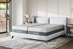 sven & son split california king mattress, bed in a box, 12" luxury cool gel memory foam, pressure relief & support, 10" year warranty, designed in usa (split cal king, mattress only 12" medium)