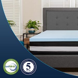 Flash Furniture Capri Comfortable Sleep Queen 10 Inch CertiPUR-US Certified Foam Pocket Spring Mattress & 2 inch Gel Memory Foam Topper Bundle