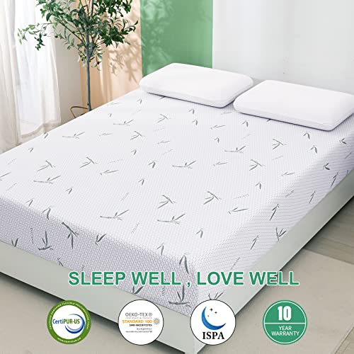 Maxspeed 6 Inch Green Tea Cooling Gel Memory Foam Mattress with Breathable Bamboo Cover for Cool Sleep & Pressure Relief/Medium Firm Mattress/Bed-in-a-Box/CertiPUR-US Certified/Made in USA/Twin