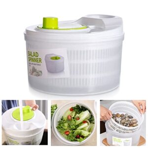 UMIKAkitchen Capacity 3L Salad Spinner Vegetable Washer Fruit Veggie Bowl Collapsible Salad Spinner with Lid Veggie Dryer Set for Kitchen Tools of Lettuce Dryer Salad Shooter Small Salad Spinner