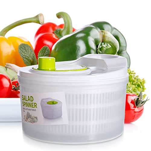 UMIKAkitchen Capacity 3L Salad Spinner Vegetable Washer Fruit Veggie Bowl Collapsible Salad Spinner with Lid Veggie Dryer Set for Kitchen Tools of Lettuce Dryer Salad Shooter Small Salad Spinner