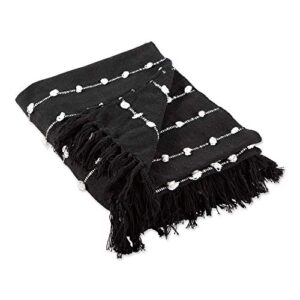dii woven loop throw collection, 50x60, black