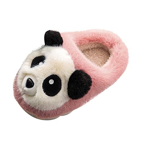 Kids Cartoon Cotton Slippers Girls Boys Memory Foam Comfy House Slippers Warm Shoes Slipper Booties (Watermelon Red, 3.5-4 Years Toddler)