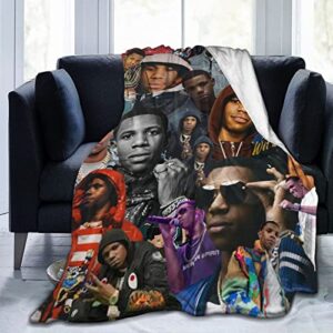 a boogie rapper wit da hoodie band throw blanket soft cozy flannel blankets decor for bed couch living room travel outdoor 40"x30"