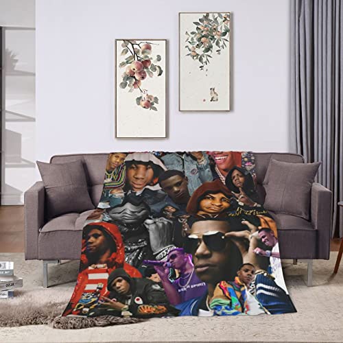 A Boogie Rapper Wit Da Hoodie Band Throw Blanket Soft Cozy Flannel Blankets Decor for Bed Couch Living Room Travel Outdoor 40"X30"