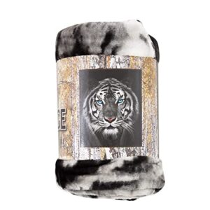 Northwest White Tiger Stare Raschel Throw Blanket, 50" x 60"