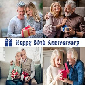 50th Wedding Gifts for 50th Anniversary Blanket - 50 Years of Wedding Gifts for Couple - Golden 50 Years of Marriage Throw Blankets Gifts for Dad Mom Grandparents Wife 60"X 50"