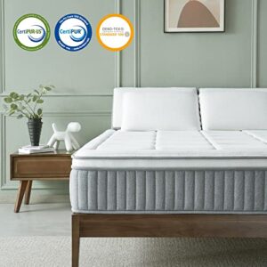 DIGLANT California King Size Mattress, 12 Inch Hybrid Gel Memory Foam Mattress with Pocket Spring, Breathable Medium Firm Mattress in a Box, Cool Sleep and Balance Support CertiPUR-US Certified