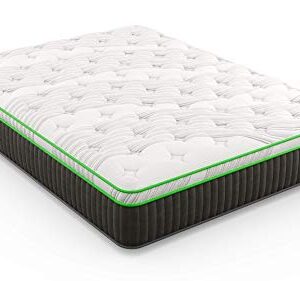 Kiwi Plush Full Natural Mattress/ 12.5” Memory Foam Feel/Organic/Bed-in-a-Box/Made in USA