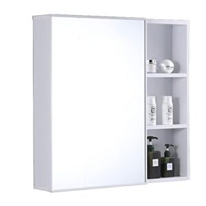 wall mount bathroom mirror cabinet medicine cabinet aluminum hanging cabinet with mirror door bathroom wall mirror cabinet 21.6 * 25.5 inch white/red (color : white, size : 29.4 * 25.5 inch)