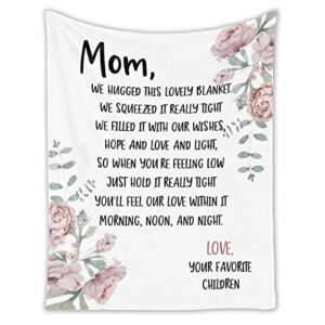 OMGJS Mom Blanket from Daughter,Gifts for Anniversary Mom Birthday Gifts,Mom Blanket,Throw Blanket 39"×59"