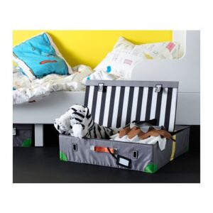 Ikea Flyttbar Underbed Storage Box Dark Gray 003.288.42 Size 22 7/8x22 7/8x5 7/8 "