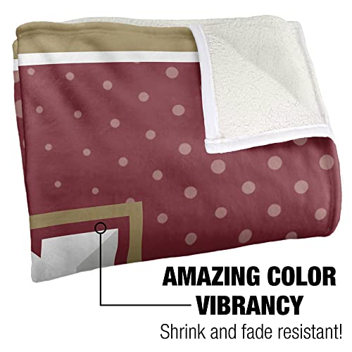 College of Charleston Blanket, 50"x60" Logo Dots Silky Touch Sherpa Back Super Soft Throw Blanket