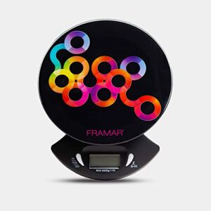 Framar Digital Scale, Hair Color Scale, Kitchen Scale, Food Scale, Gram Scale - Elegant Black