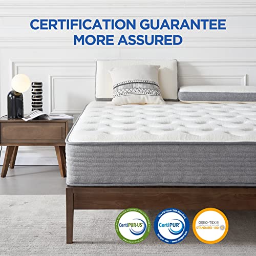 Queen Mattress,10" Memory Foam Hybrid Mattress with Pocket Spring,Medium-Firm Foam Mattress Tight Top Mattress Sleep Motion Isolation, Supportive & Pressure Relief,Queen Mattress-in-a-Box by DIGLANT