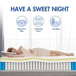 Queen Mattress,10" Memory Foam Hybrid Mattress with Pocket Spring,Medium-Firm Foam Mattress Tight Top Mattress Sleep Motion Isolation, Supportive & Pressure Relief,Queen Mattress-in-a-Box by DIGLANT