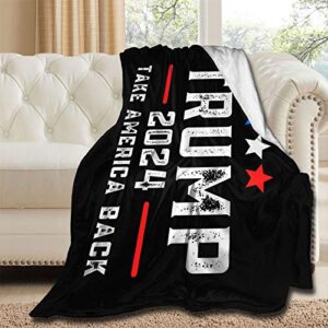 larerh trump 2024 blanket soft throw for all seasons couch, bed, sofa ultra luxurious warm and cozy 50"x40" for kid