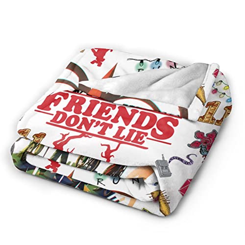 Friends Don't Lie Blanket Comfort Warmth Soft Plush Throw for Couch Christmas 50"x40"