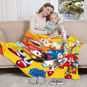 Anime Throw Blankets Flannel Fleece Warm Soft Blanket for Couch Sofa Bed Travel Camping Kids Adult Gifts (Color 3, 50 x 40 inches)