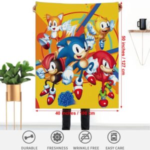 Anime Throw Blankets Flannel Fleece Warm Soft Blanket for Couch Sofa Bed Travel Camping Kids Adult Gifts (Color 3, 50 x 40 inches)