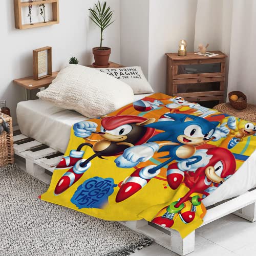 Anime Throw Blankets Flannel Fleece Warm Soft Blanket for Couch Sofa Bed Travel Camping Kids Adult Gifts (Color 3, 50 x 40 inches)