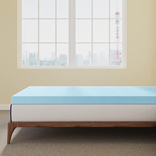 BedStory 4 Inch Mattress Topper Queen - Medium Firm Mattress Topper - 100% Memory Foam - Cooling Gel Infused Memory Foam - CertiPur Certified