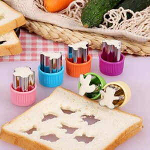 Vegetable Cutter Shapes Set Mini Sizes Cookie Cutters Set Fruit Cookie Pastry Stamps Mold Food Decorative Kids Baking and Food Supplement Tools (24pcs cutters）