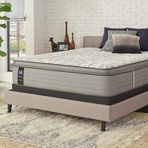 sealy posturepedic spring silver pine euro pillowtop soft feel mattress and 5-inch foundation, king