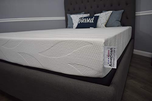 American Mattress Company 8" Graphite Infused Memory Foam-Sleeps Cooler-100% Made in The USA-Medium Firm (King)