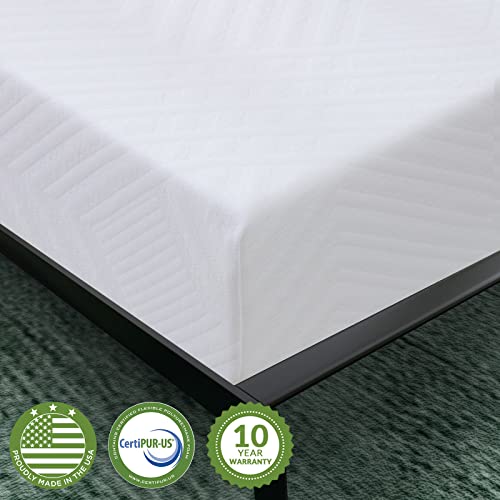 Airdown Full Mattress, 12 Inch Memory Foam Mattress in a Box, Medium Feel Green Tea Gel Mattress for Pressure Relieving, CertiPUR-US Certified, Made in USA