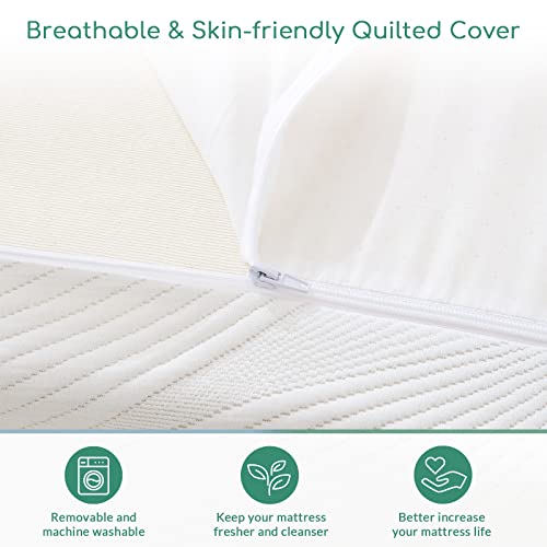 10 Inch Memory Foam and Innerspring Hybrid Mattress Medium Firm Feel Queen-Size Mattress