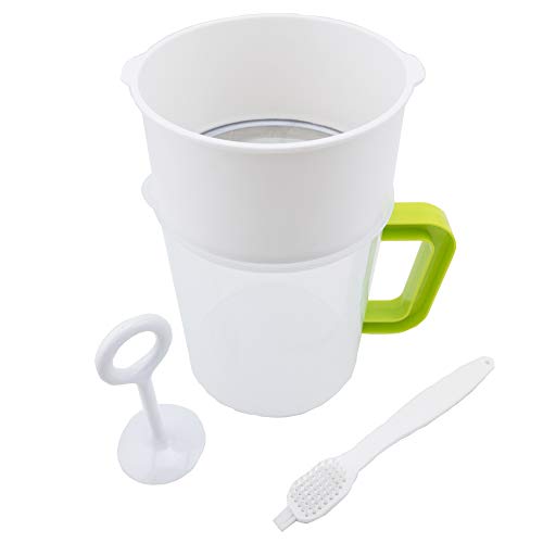 Multiple Usage Food Strainer , Nut Milk Bag Replacement, Yogurt Strainer, Food Grade Polycarbonate And Stainless Steel Mesh BPA-Free, Nut Milk/Soy Milk/Juice/Tea Filter