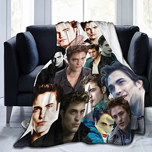 Mnaesllq Edward Cullen Multi Purpose Blanket Super Soft,Fluffy,Warm,Cozy,Plush,Thick,for Crib Sofa Chair Living Room Gifts Travel Beach Decoration Black 50inchx40inch