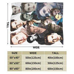 Mnaesllq Edward Cullen Multi Purpose Blanket Super Soft,Fluffy,Warm,Cozy,Plush,Thick,for Crib Sofa Chair Living Room Gifts Travel Beach Decoration Black 50inchx40inch