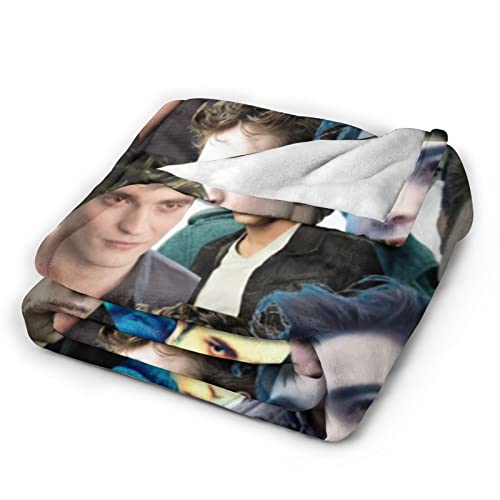 Mnaesllq Edward Cullen Multi Purpose Blanket Super Soft,Fluffy,Warm,Cozy,Plush,Thick,for Crib Sofa Chair Living Room Gifts Travel Beach Decoration Black 50inchx40inch