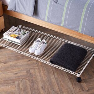 DormCo Suprima Rolling Underbed Storage Shelf - White