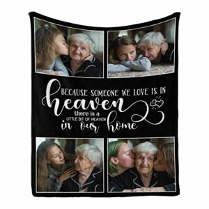 interestprint custom photo memorial blanket in loving memory blanket remembrance blanket sympathy gifts for loss of loved one, multi x44, 30 x 40 inches