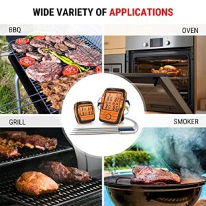 ThermoPro TP27 500FT Long Range Wireless Meat Thermometer for Grilling and Smoking with 4 Probes Smoker BBQ Grill Kitchen Food Cooking Thermometer for Meat