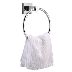 Asixx Towel Ring, Stainless Steel Towel Ring Bathroom Towel Ring Towel Holder Bathroom Accessories Wall Mounted