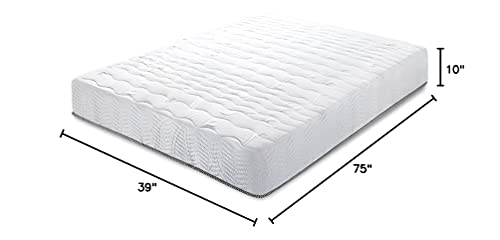 SLEEPLACE 10 Inch Encased Coil Hybrid Spring Mattress OM02 (Twin)