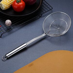 Strainer Spider Skimmers For Kitchen Cooking and Frying Food,Kyraton Stainless Steel Slotted Spoon Pasta Strainers Tomato Food Strainer Skimmer Ladle For Pasta.