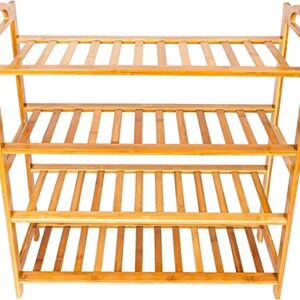 4 Tier Shoe Rack Stackable Shoe Rack Storage Organizer for Entrance Hallway and Closet